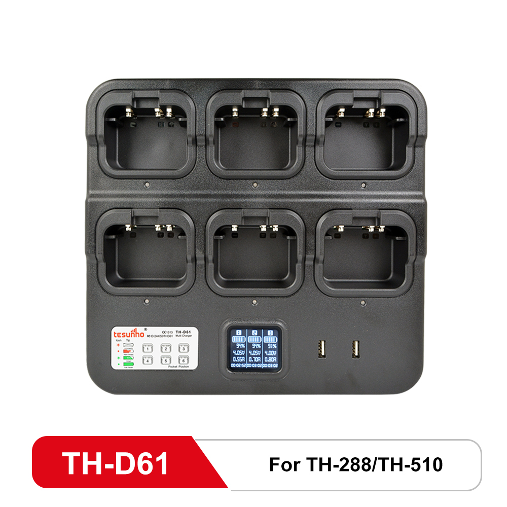 High Quality Multiple 6 Way Walkie Talkie Charger TH-D61 For TH-288/TH-510